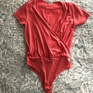 Soft coral color bodysuit